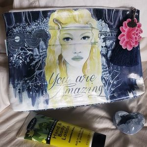 Papaya large makeup/ditty bag